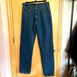 Men’s RK Brand Flannel-Lined Blue Jeans. Size 30x34